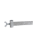 Plumb line holder | for screw- fitting to twine poles, held by screw, with welded flat iron and notch as rope guide, can be installed on twine poles  18mmpainted